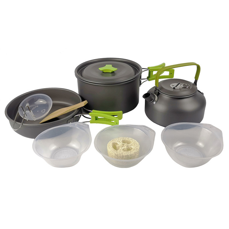 Outdoor Camping Cookware Kit A - đánh giá và giá Camping Cooking Box Set