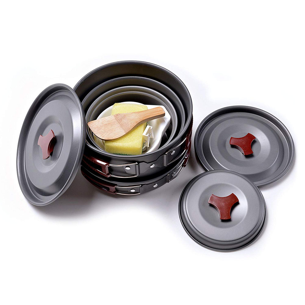 Outdoor Camping Cookware Kit N - đánh giá và giá Camping Cooking Set Non Stick
