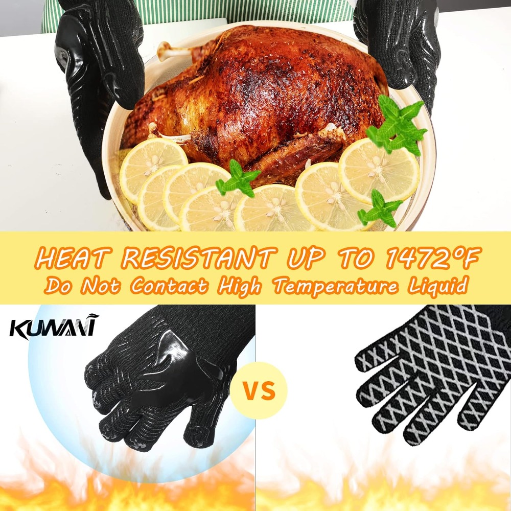 BBQ Gloves, 1472°F Heat Resist - đánh giá và giá Camping Cooking Kitchen